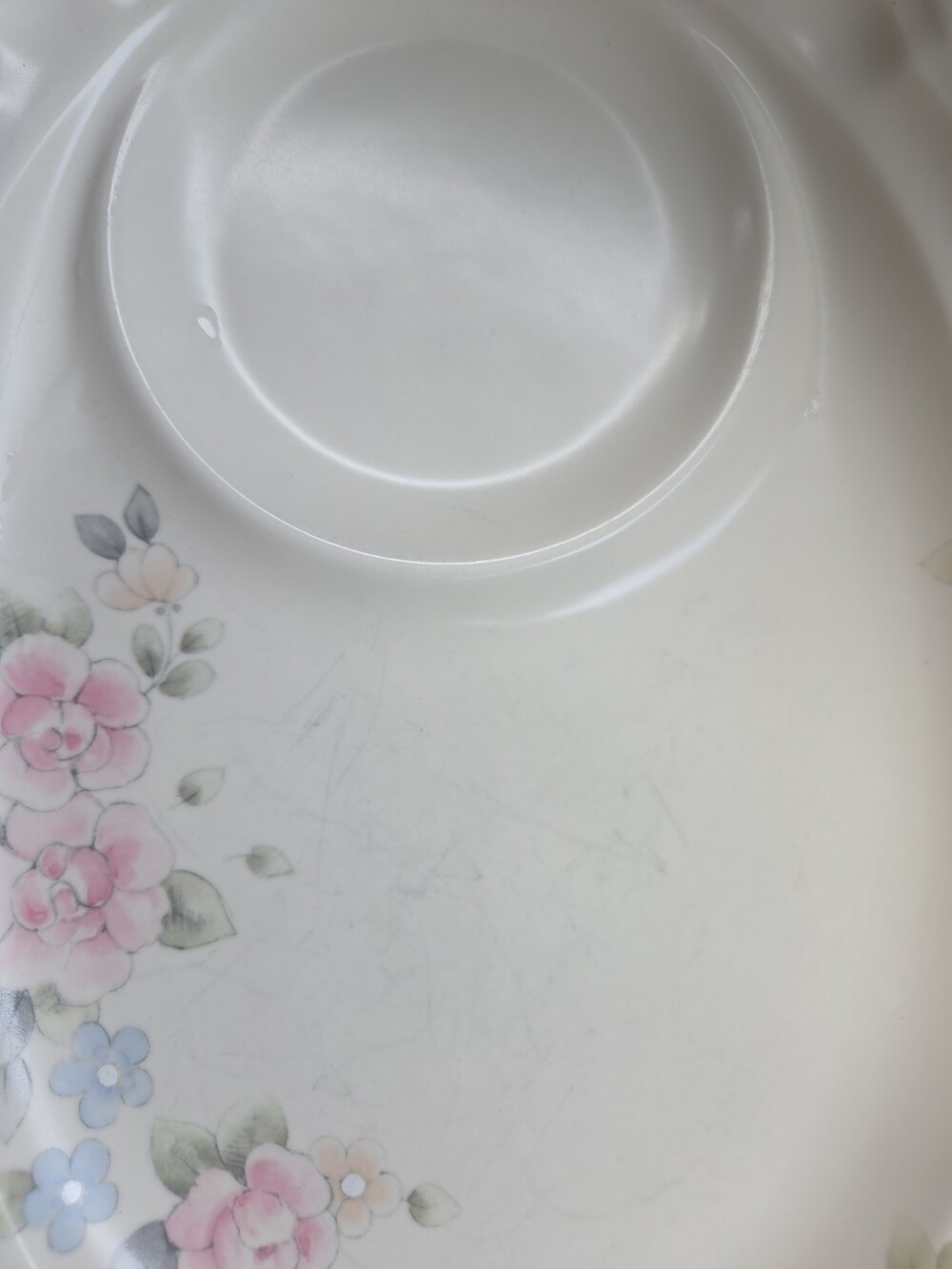 Pfaltzgraff Tea Rose Oval Platter Cream Floral Ceramic - Used - Picture 2 of 4